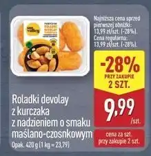 ALDI Panierowane roladki devolay z kurczaka serem Sun Valley oferta