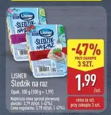 ALDI Śledzik na raz z suszonymi pomidorami ziołami włoskimi Lisner Na Raz oferta