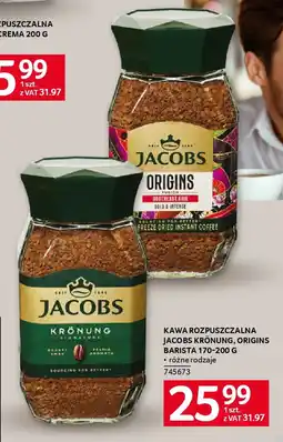 Selgros Kawa rozpuszczalna jacobs krönung, origins barista oferta