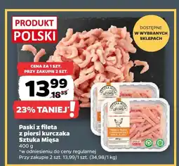Netto Paski z fileta z piersi kurczaka Sztuka Mięsa Produkt Polski oferta