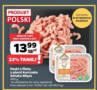 Netto Paski z fileta z piersi kurczaka Sztuka Mięsa Produkt Polski oferta