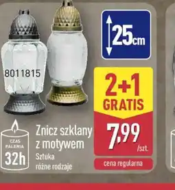 ALDI Znicz szklany z motywem oferta