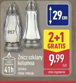 ALDI Znicz szklany kolumna oferta