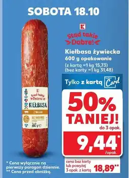 Kaufland Kiełbasa Żywiecka Dobré oferta