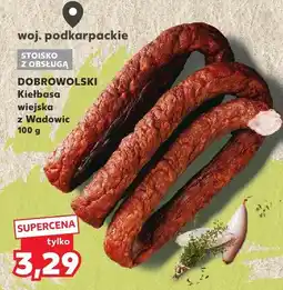 Kaufland Kiełbasa wiejska z Wadowic Dobrowolski oferta