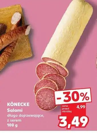 Kaufland Salami długo dojrzewające z serem Könecke oferta