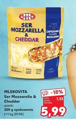 Kaufland Ser Mozzarella & Cheddar wiórki Mlekovita oferta