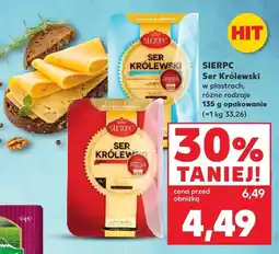 Kaufland Ser żółty Królewski w plastrach Sierpc oferta