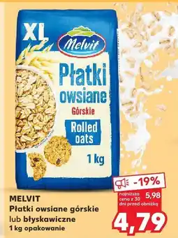 Kaufland Płatki owsiane górskie lub błyskawiczne Melvit oferta