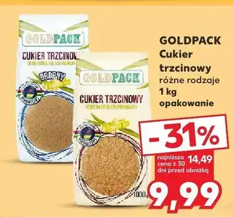 Kaufland Cukier trzcinowy Goldpack różne rodzaje oferta