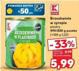 Kaufland Brzoskwinie w plastrach K-Classic oferta