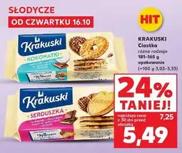 Kaufland Ciastka Krakuski różne rodzaje oferta