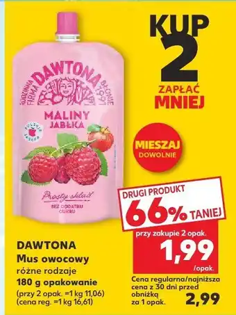 Kaufland Mus owocowy Dawtona Maliny Jabłka oferta