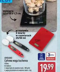 ALDI Cyfrowa waga kuchenna Ambiano oferta