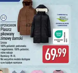 ALDI Płaszcz pikowany zimowy damski UP2FASHION oferta