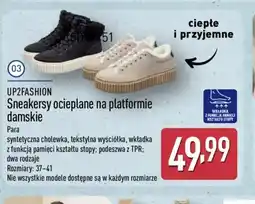 ALDI Sneakersy ocieplane na platformie damskie UP2FASHION oferta