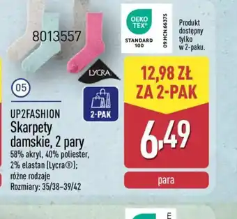 ALDI Skarpety damskie UP2FASHION oferta