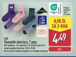 ALDI Skarpetki dziecięce L&D oferta