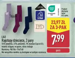 ALDI Rajstopy dziecięce L&D oferta