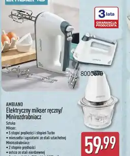 ALDI Elektryczny mikser ręczny/Minirozdrabniacz Ambiano oferta
