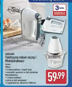 ALDI Elektryczny mikser ręczny / Minirozdrabniacz Ambiano oferta