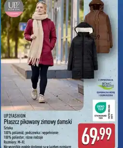 ALDI Płaszcz pikowany zimowy damski UP2FASHION oferta