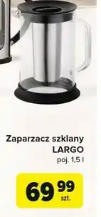 Carrefour Zaparzacz szklany largo 1.5 l oferta
