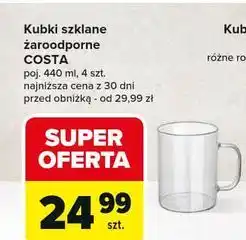 Carrefour Kubek szklany costa 440 ml oferta