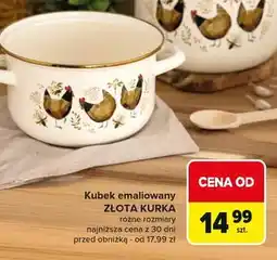 Carrefour Kubek emaliowany złota kurka oferta