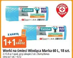 E.Leclerc Worki na śmieci supermocne z uszami 60 l Wiodąca Marka Elembal oferta