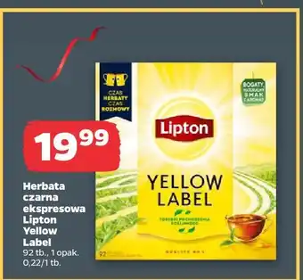 Netto Herbata czarna ekspresowa Lipton Yellow Label oferta