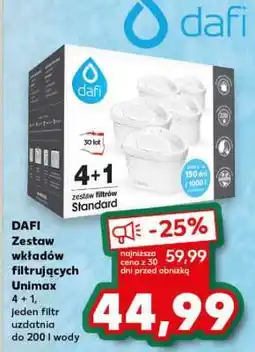 Kaufland DAFI Zestaw wkładów filtrujących Unimax oferta