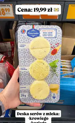 Biedronka Ser deska serów (z mleka krowiego, koziego i owczego) Gourmes oferta