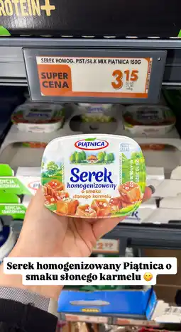 Biedronka Serek homogenizowany o smaku słonego karmelu Piątnica oferta
