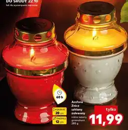 Kaufland Amfora Znicz szklany zalewany oferta