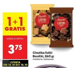 Biedronka Ciastka listki Bonitki, 260 g oferta