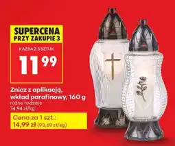 Biedronka Znicz z aplikacją, wkład parafinowy, 160 g oferta