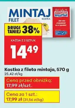 Biedronka Kostka z fileta mintaja , 570 g oferta