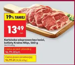Biedronka Karkówka wieprzowa bez kości, kotlety Kraina Mięs, 560 g oferta
