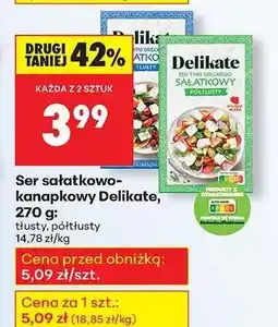 Biedronka Ser sałatkowo-kanapkowy Delikate, 270 g oferta