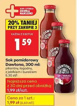 Biedronka Sok pomidorowy Dawtona, 300 ml oferta