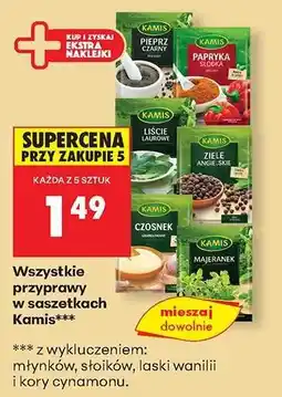 Biedronka Wszystkie przyprawy w saszetkach Kamis oferta