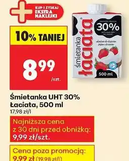 Biedronka Śmietanka UHT 30 Łaciata , 500 ml oferta