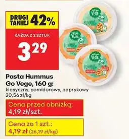 Biedronka Pasta Hummus Go Vege, 160 g oferta