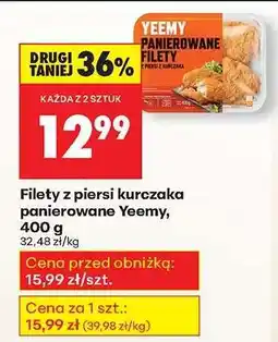 Biedronka Filety z piersi kurczaka panierowane Yeemy, 400 g oferta