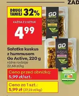 Biedronka Sałatka kuskus z hummusem Go Active, 220 g oferta