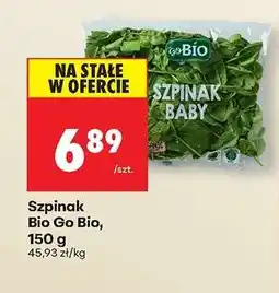 Biedronka Szpinak Bio Go Bio, 150 g oferta