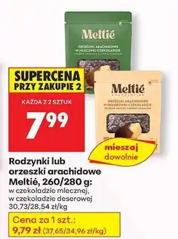 Biedronka Rodzynki lub orzeszki arachidowe Meltié, 260/280 g oferta