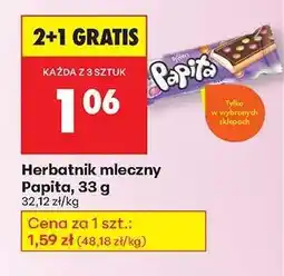 Biedronka Herbatnik mleczny Papita, 33 g oferta