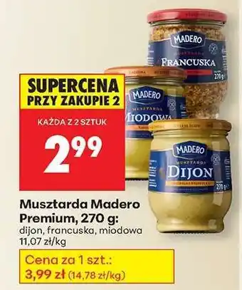Biedronka Musztarda Madero Premium, 270 g oferta